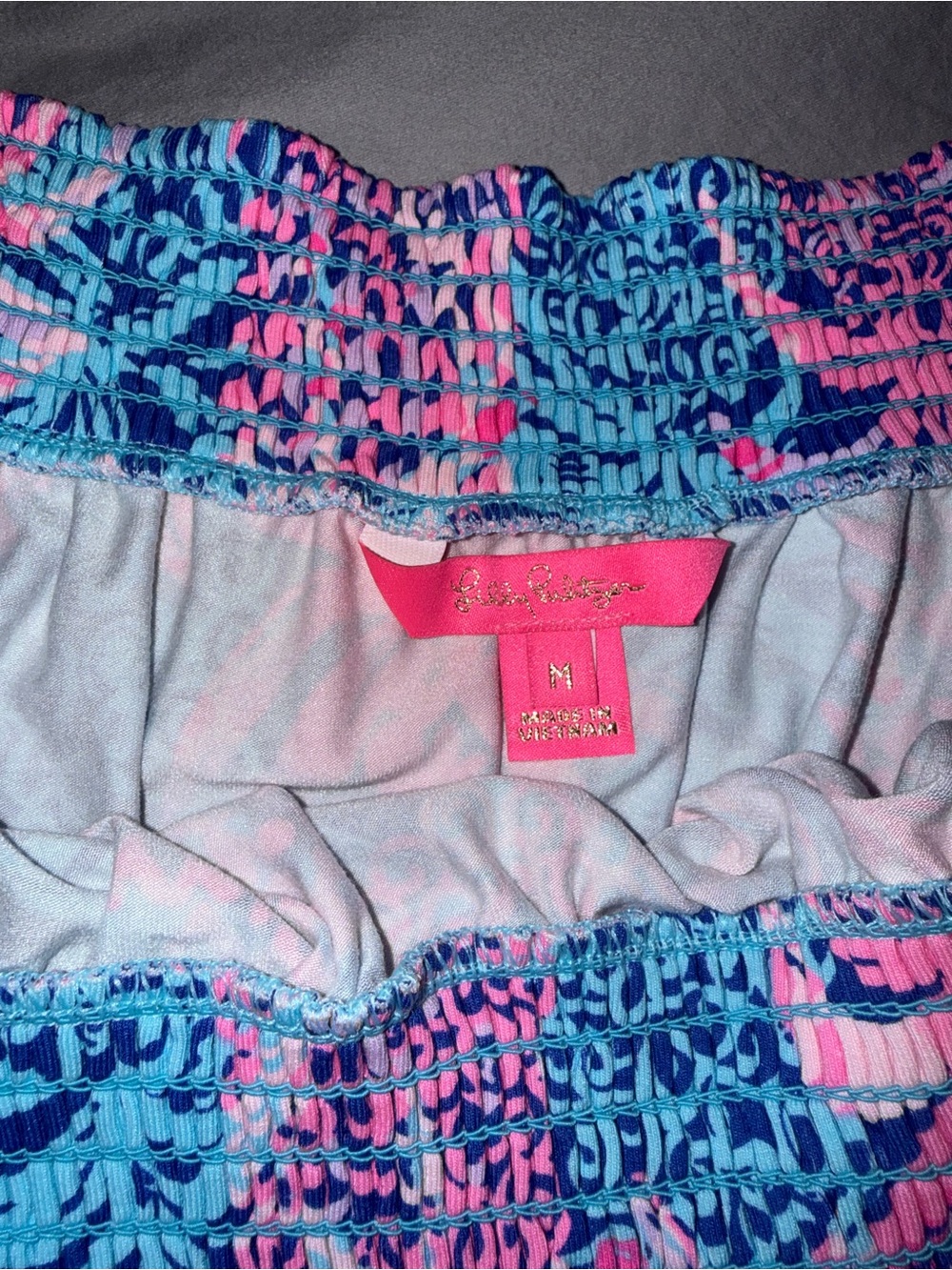 Lilly Pulitzer “Tropic Low Down” Skort/Romper/Dress Off-Shoulder - Picture 7 of 8
